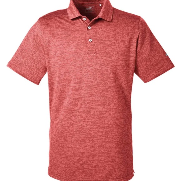 NEW MEN'S SMALL PUMA Men's Short Sleeve Polyester polo shirt Red Small S - Picture 3 of 17